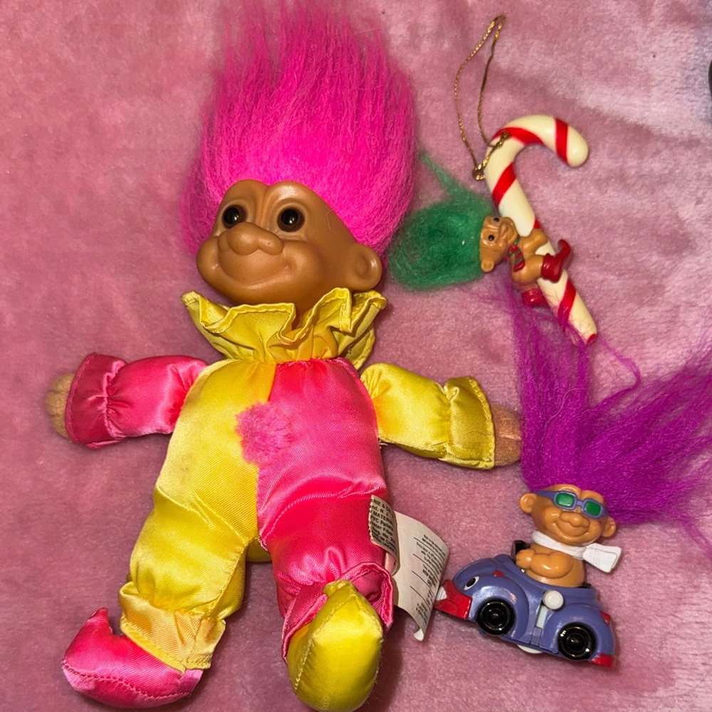 Vintage Troll Doll and Toys
